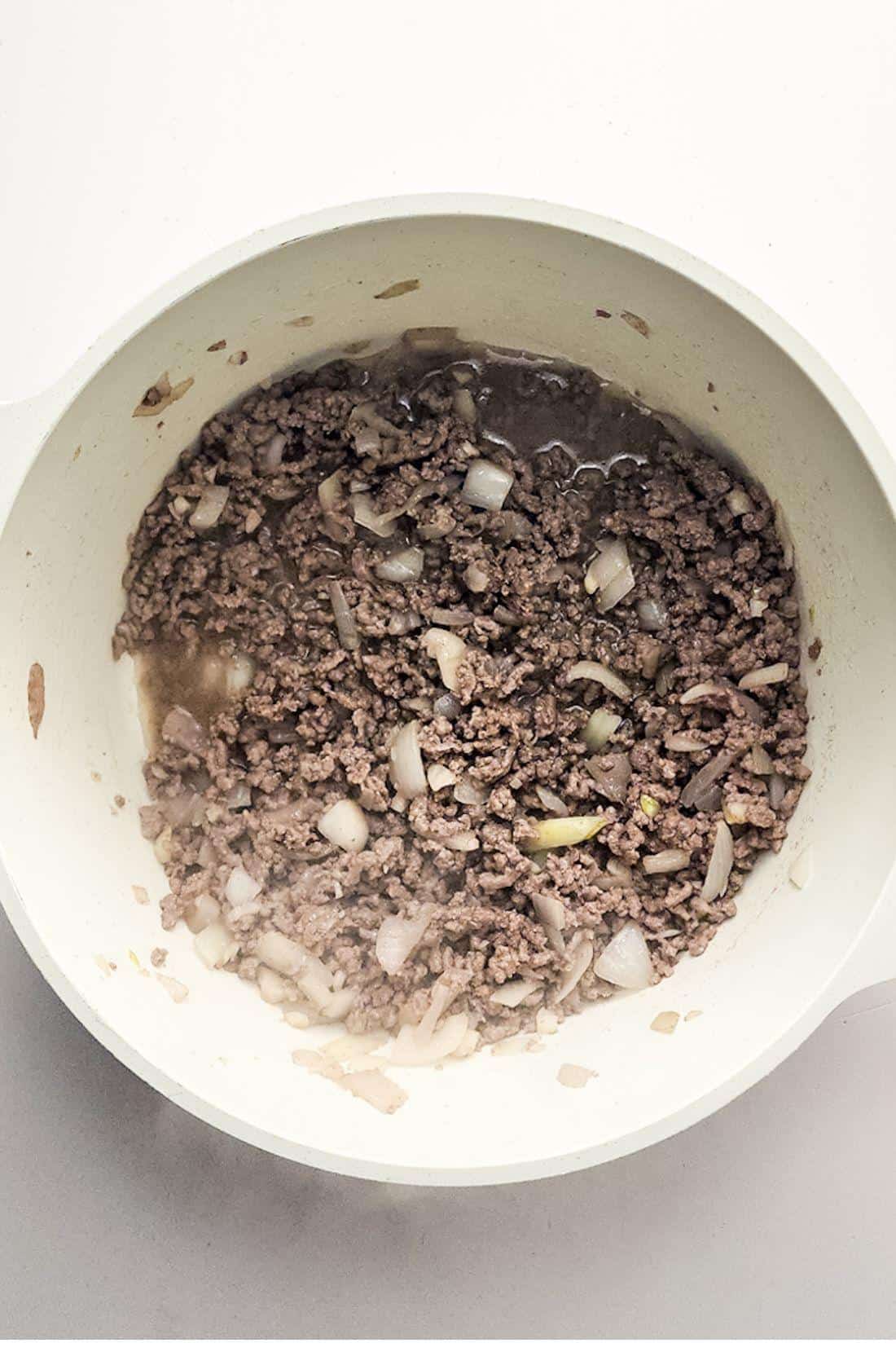 Brown Meat and Garlic