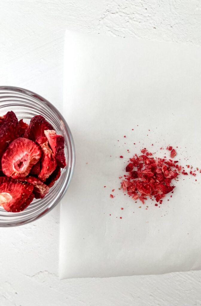 Crush Dry Strawberries