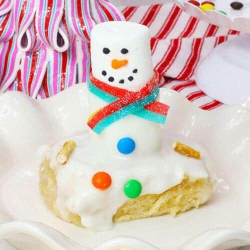Frosty's Meltdown: Irresistible Melted Snowman Cinnamon Rolls 20 Snowman Cinnamon Rolls