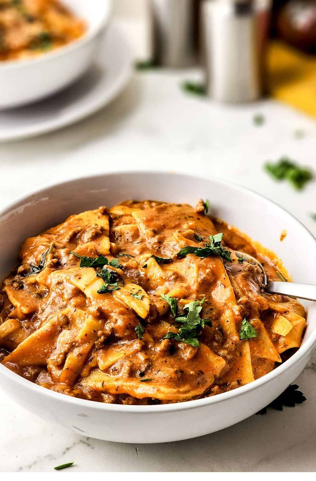 One-Stop Lasagna Soup Feature Photo