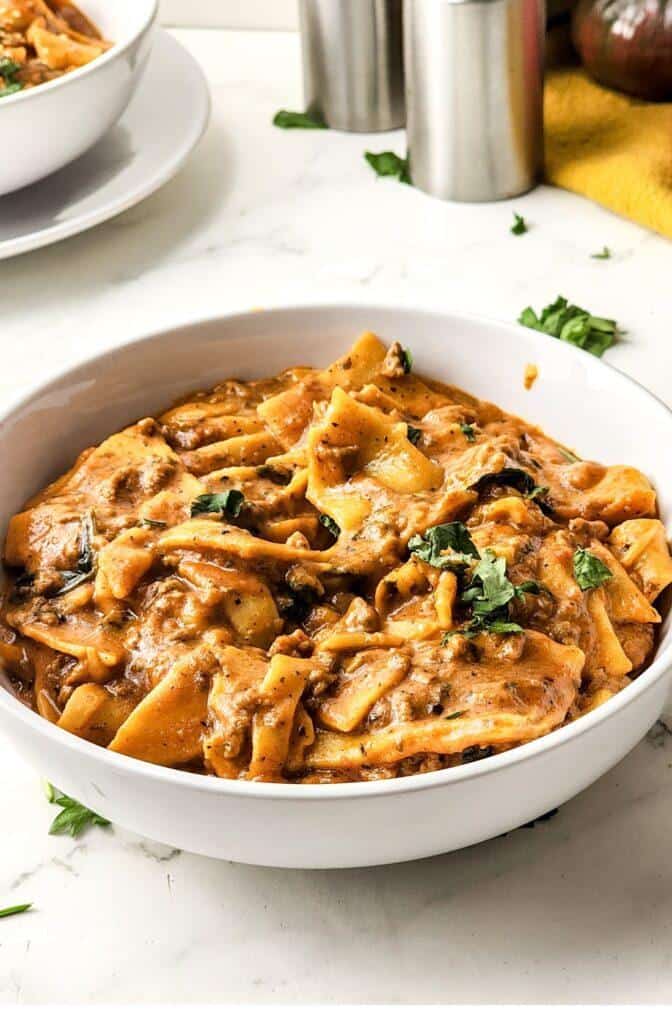 One-Stop Lasagna Soup Serving