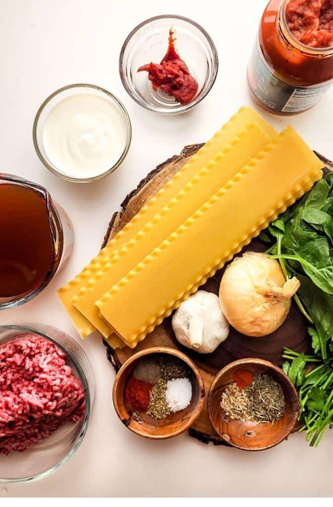TikTok Viral Lasagna Soup Ingredients
