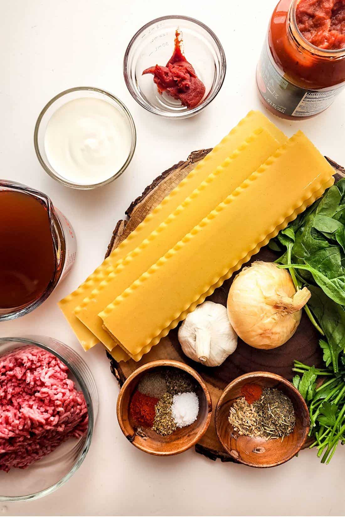 TikTok Viral Lasagna Soup Ingredients