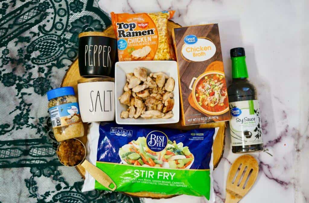 Instant Pot Chicken Ramen Ingredients