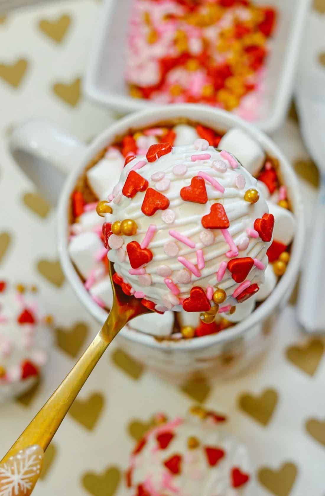 Valentine's Day Hot Cocoa Bombs