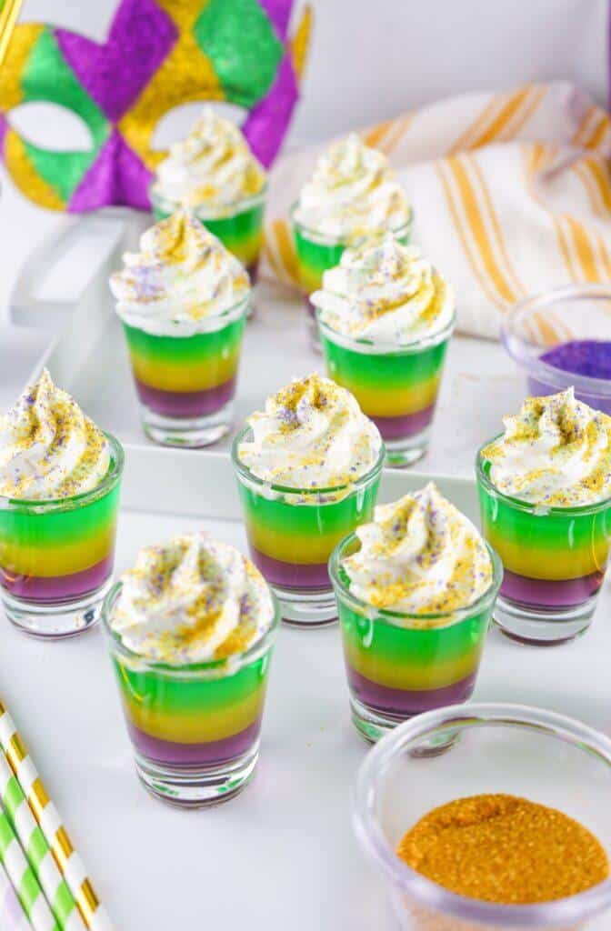 Mardi Gras Jello Shots