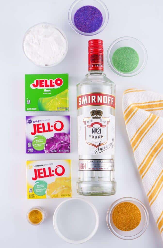 Mardi Gras Shots Ingredients