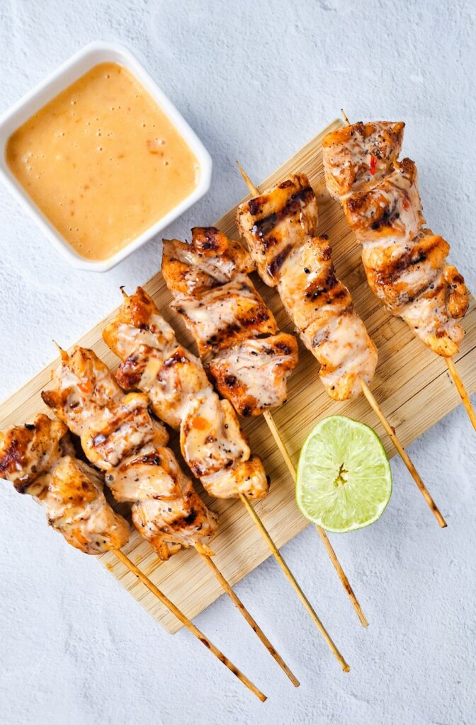 Bang Bang Chicken Skewers
