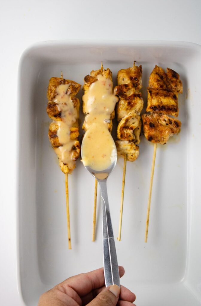 Bang Bang Chicken Skewers