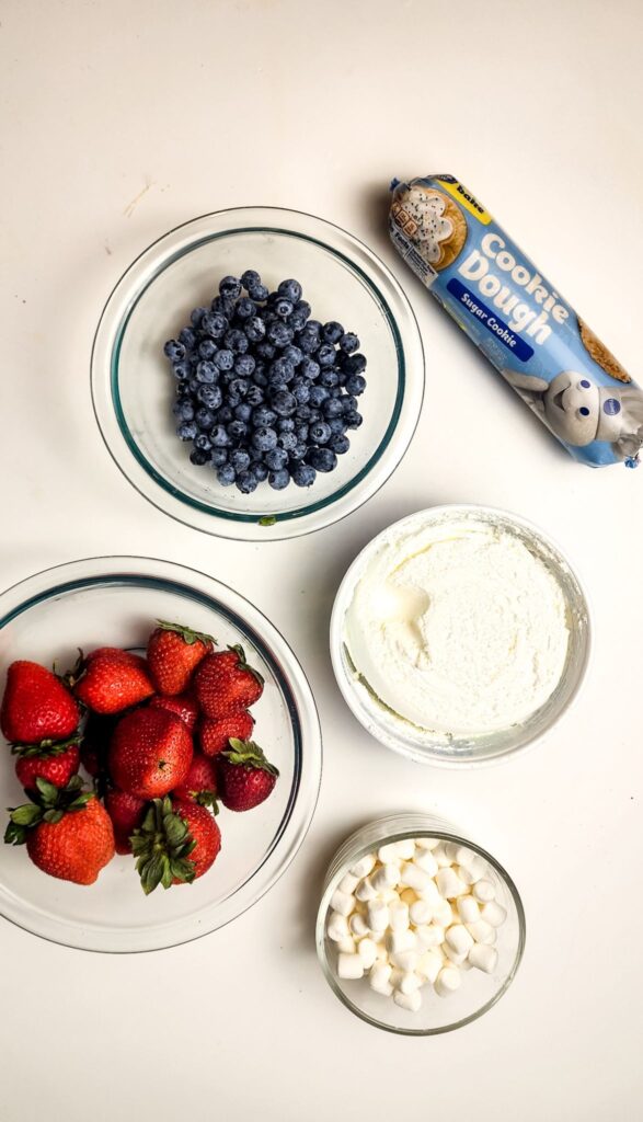 American Flag Fruit Pizza Ingredients