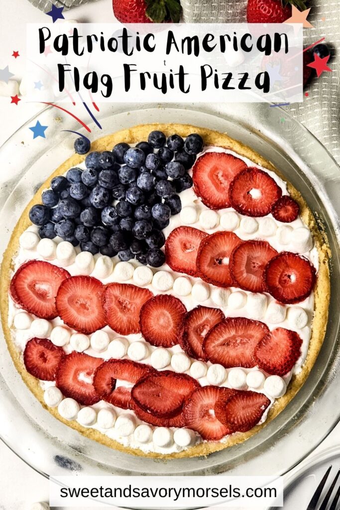 Patriotic American Flag Fruit Pizza