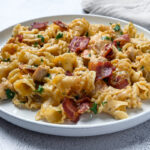 Chicken Bacon Ranch pasta on plate