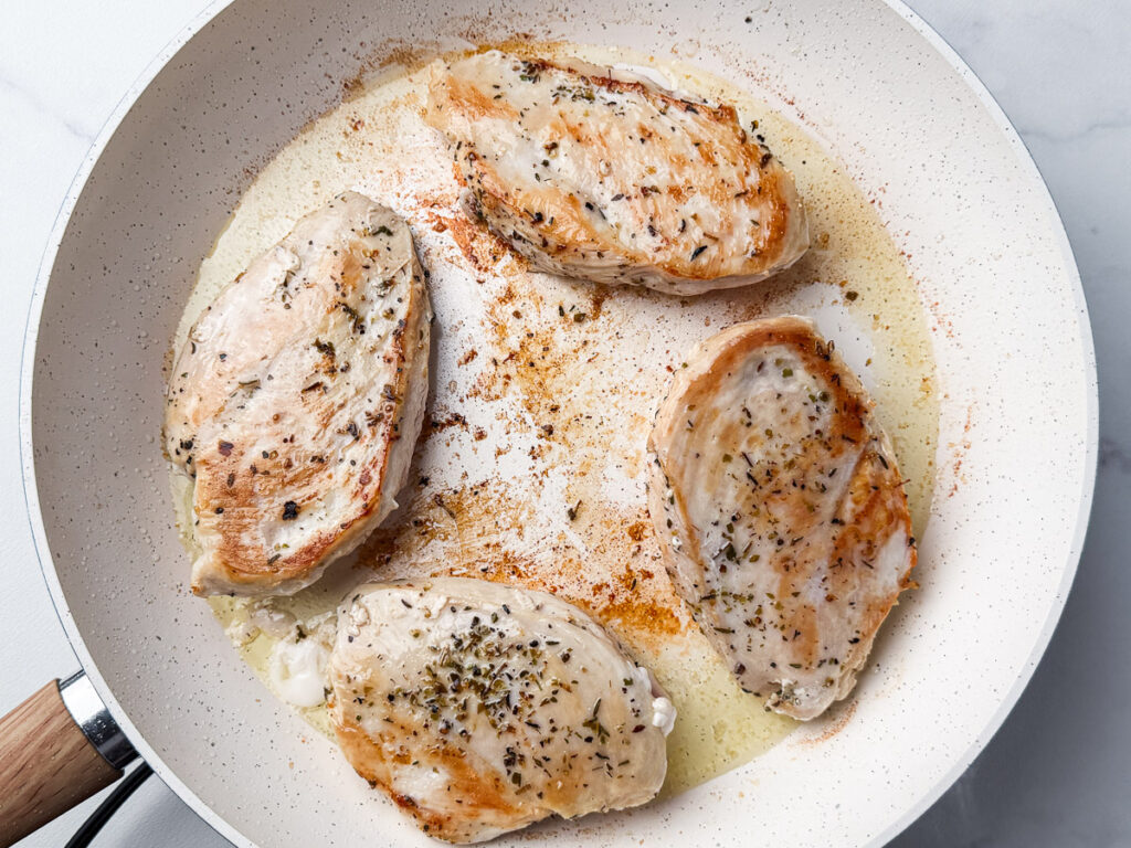 Creamy Tuscan Chicken recipe step 1 add chicken