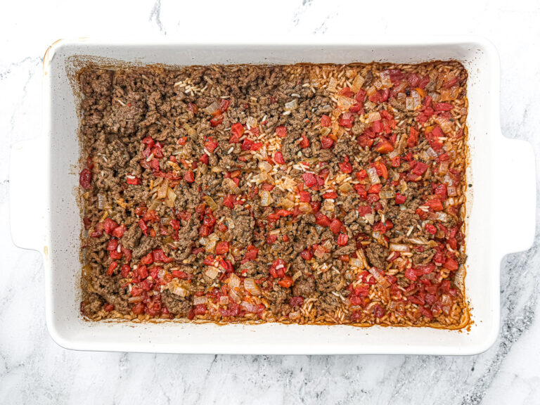 ground beef and rice casserole cooked