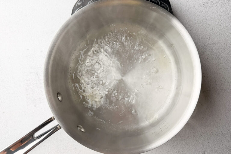 a pan with water in it boiling