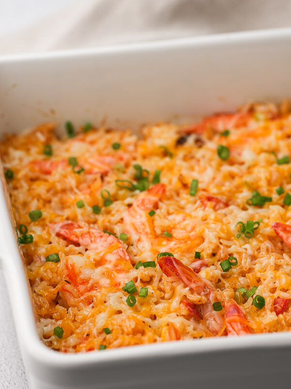 Easy Shrimp and Rice Casserole (Creamy & No Canned Soup!)