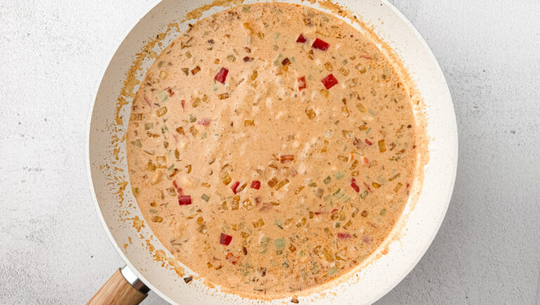 Easy Shrimp and Rice Casserole (Creamy & No Canned Soup!) 15 Sauteed onions, celery, bell pepper with sauce