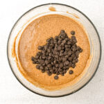 Healthy Almond Butter Banana Chocolate Chip Muffins with chocolate chips on top