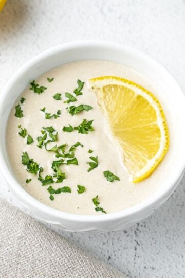 Creamy lemon tahini sauce