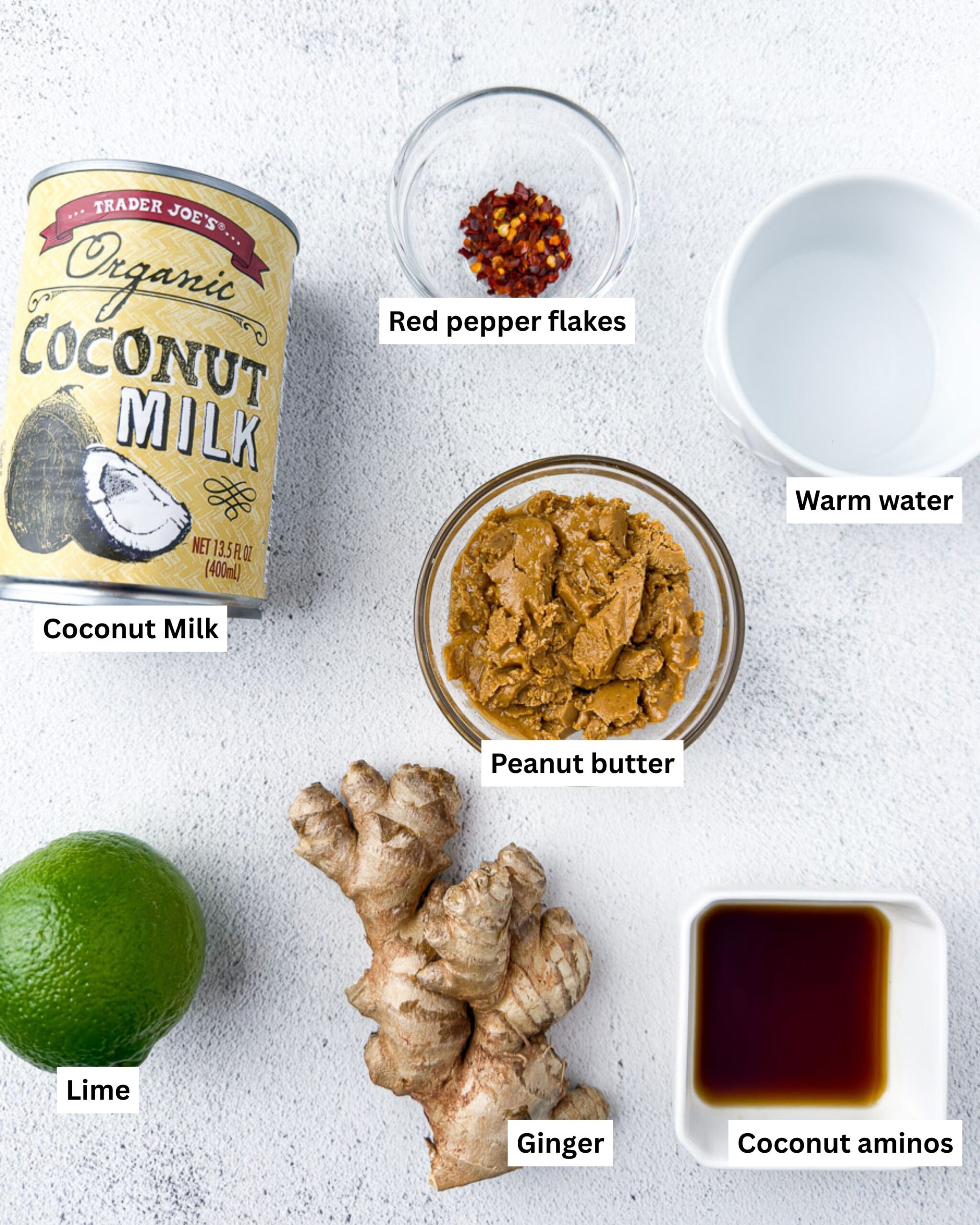 Spicy peanut satay sauce ingredients used