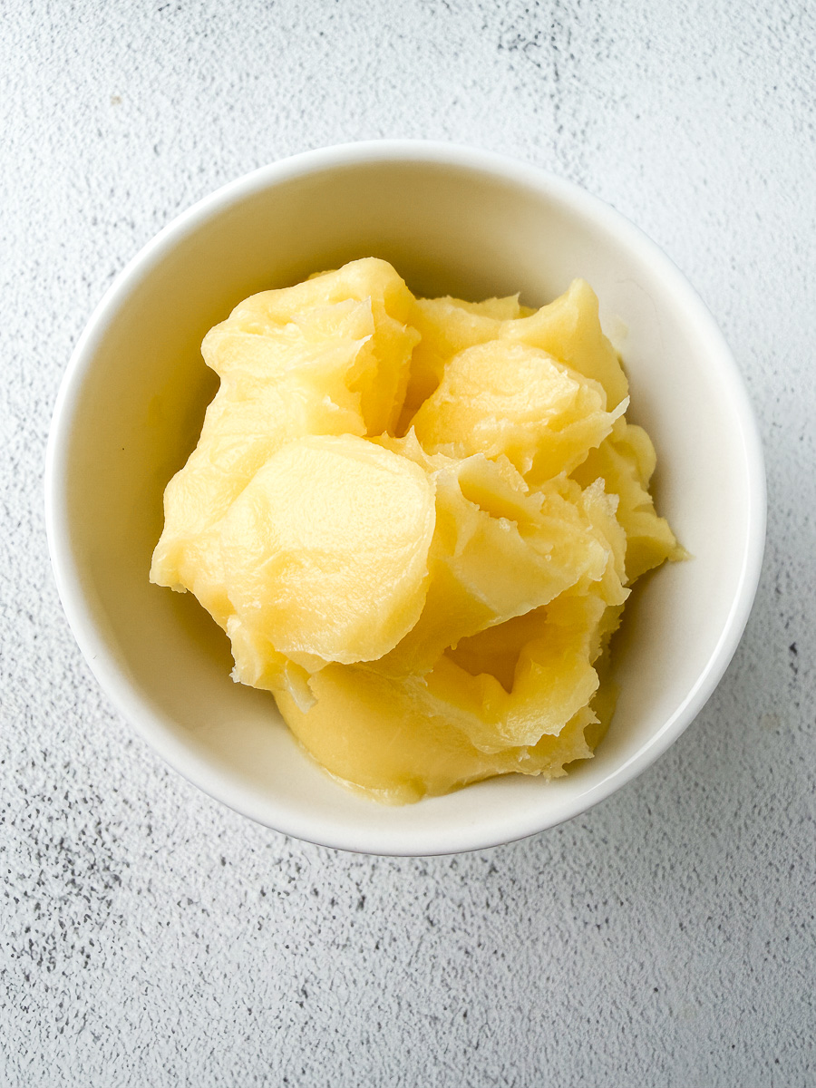 What is ghee recipe - ghee in white bowl on countertop